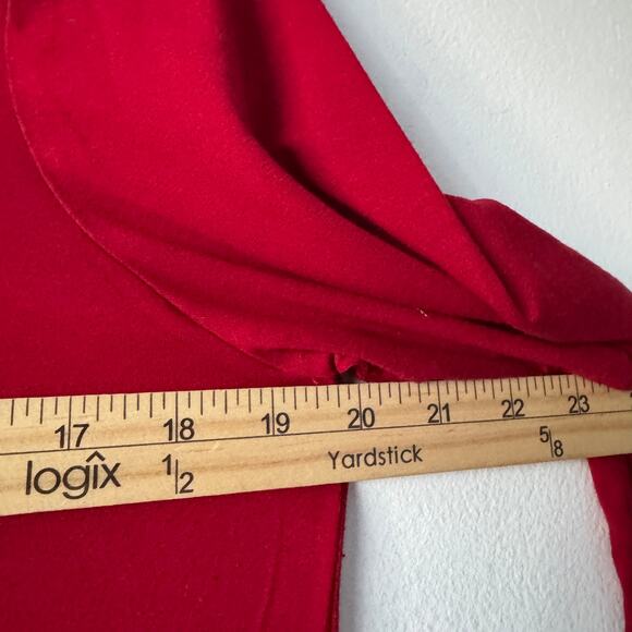 Eileen Fisher Dress Womens Medium Red Long Sleeve Shift Holiday Office Party - Picture 5 of 7